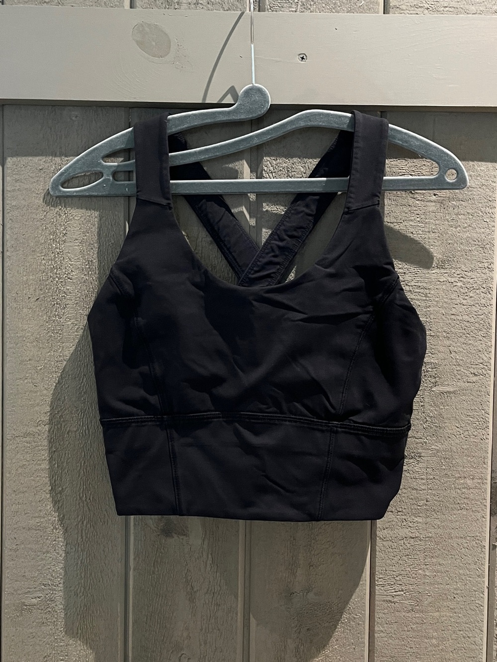 Lululemon Black Longline Sports Bra Crop Top - Women’s activewear